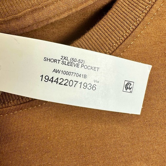 NWT Athletic Works‎ SPYDER Shirt Men’s sz. 2XL Brown Short Sleeve Casual Top - Picture 5 of 6